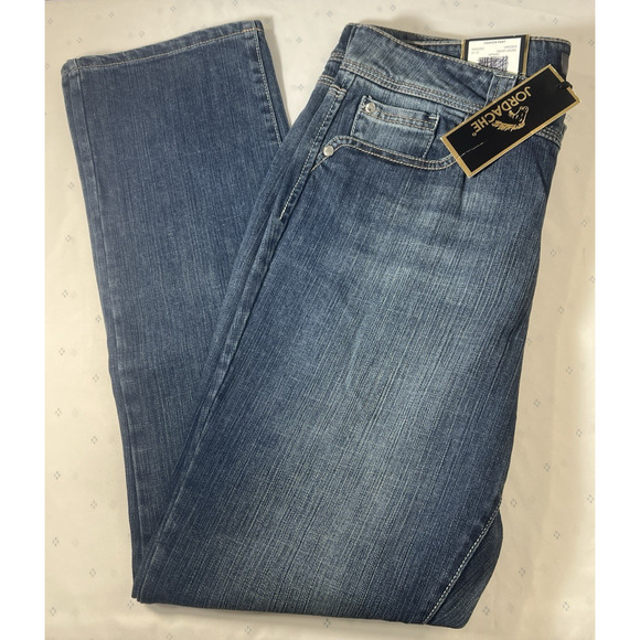 JORDACHE Women Skinny‎ Jeans 12 Waist Dark RHINESTONES festival BOHO NEW Rodeo - Picture 1 of 11